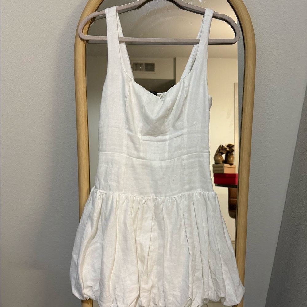 Reformation White Delia linen dress Garment
